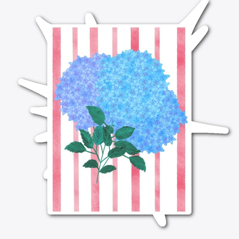 Hydrangea flower in Blue 